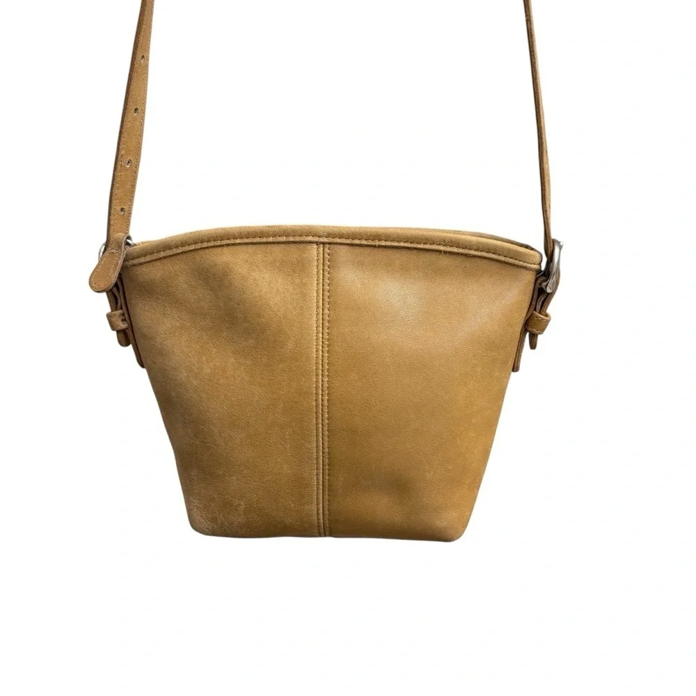 Coach 4107 mini market crossbody bag tan leather